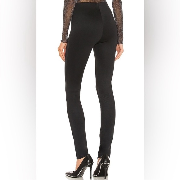 $295 SPRWMN Los Angeles Ankle Zipper Satin Finish Leggings in Black Small - Picture 2 of 7